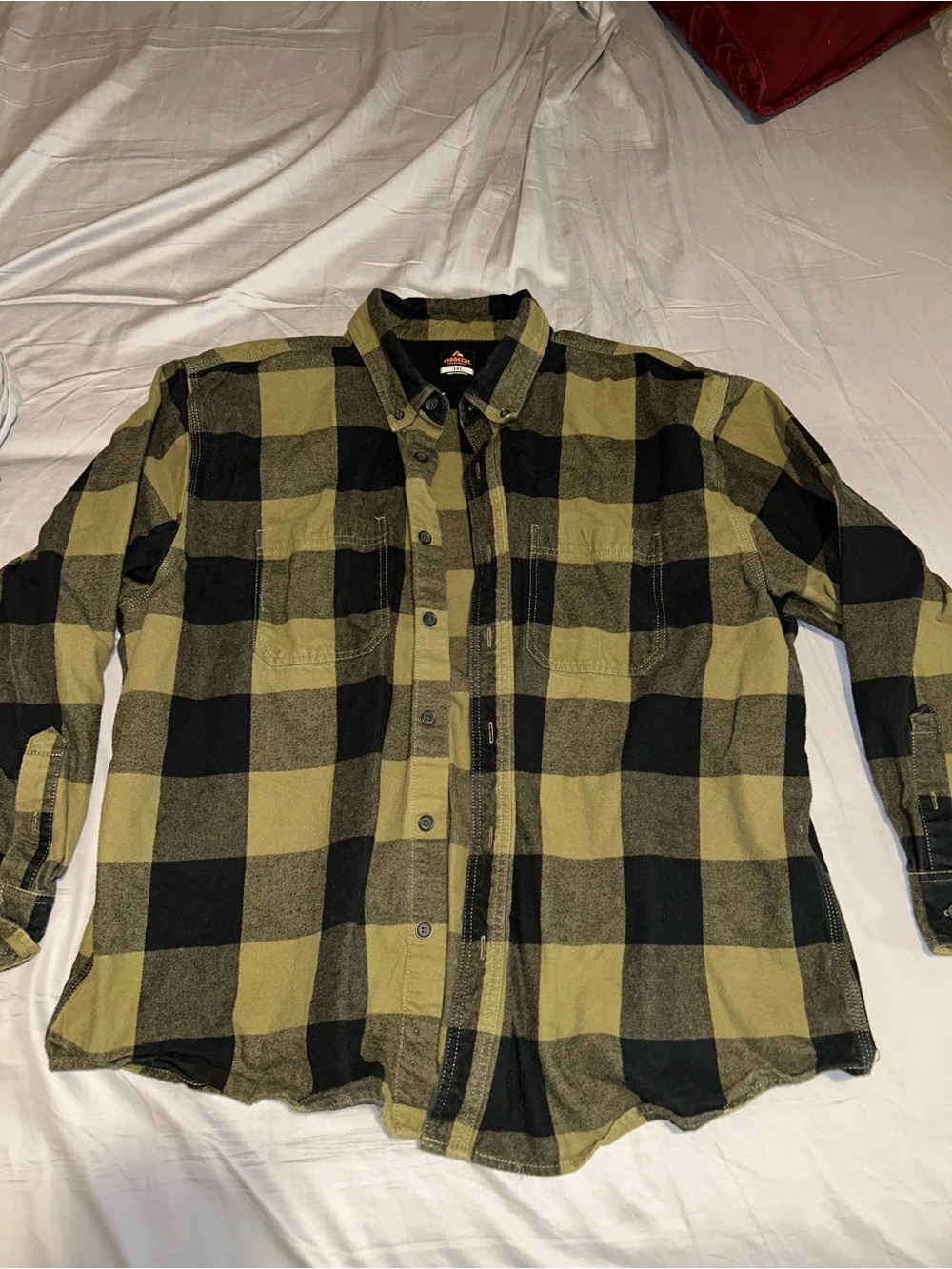 Men's Green and Black Buffalo Check 3XL Ridgecut Toughwear Long Sleeve Shirt